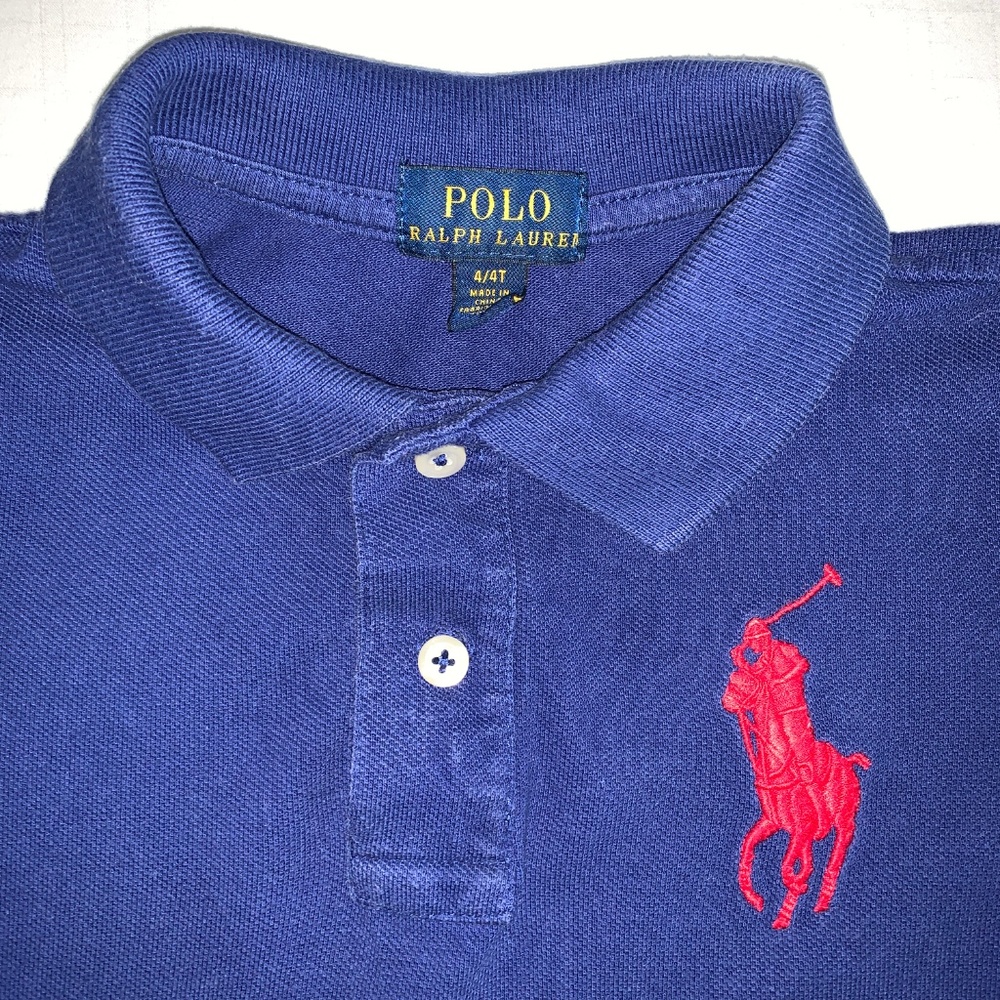 Polo Ralph Lauren Blue Polo Red Pony 4T - Picture 3 of 4